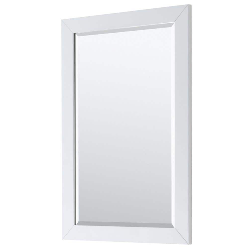 Wyndham Collection Daria 30" Single Bath Vanity in White with Cultured Marble Top and Mirror