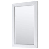 Wyndham Collection Daria 30" Single Bath Vanity in White with Cultured Marble Top and Mirror