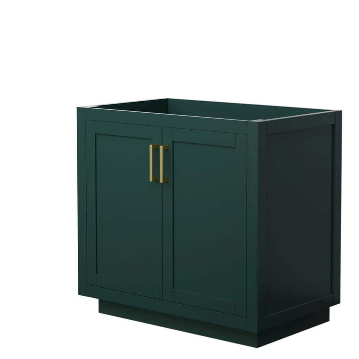 Wyndham Collection Miranda 35.25" Green Bathroom Vanity Cabinet without Top