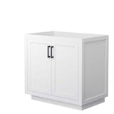 Wyndham Collection Miranda 35.25 in. Bathroom Vanity Cabinet in White
