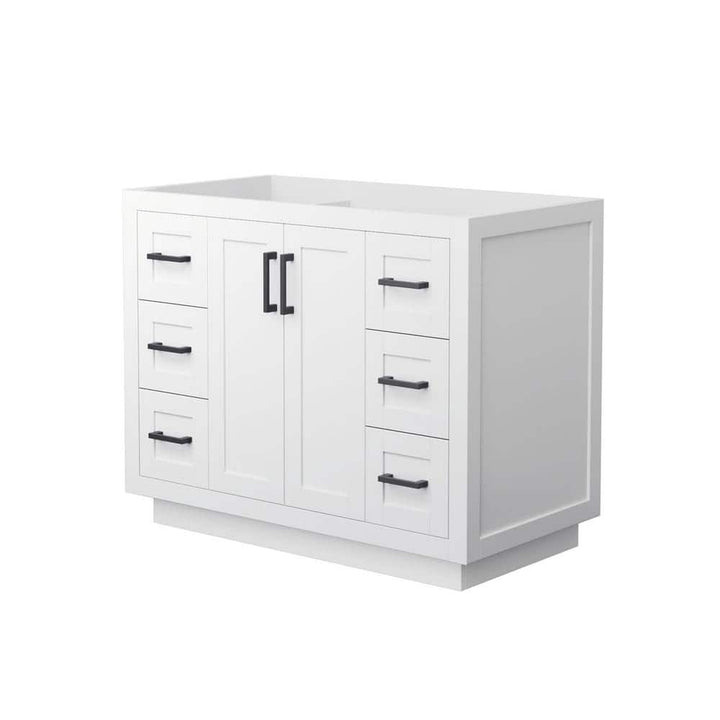 Wyndham Collection Miranda 41.25 in. White Bathroom Vanity Cabinet Only
