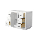 Wyndham Collection Miranda 41.25 in. White Bathroom Vanity Cabinet Only