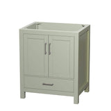 Wyndham Collection Sheffield 29" Light Green Bathroom Vanity Cabinet without Top