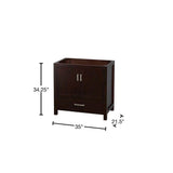 Wyndham Collection Sheffield 35" Bathroom Vanity Cabinet in Espresso