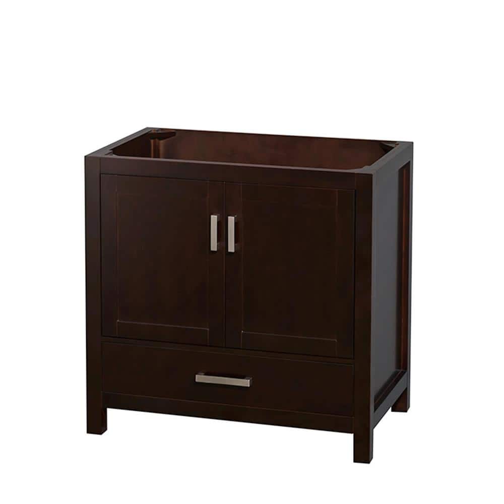 Wyndham Collection Sheffield 35" Bathroom Vanity Cabinet in Espresso