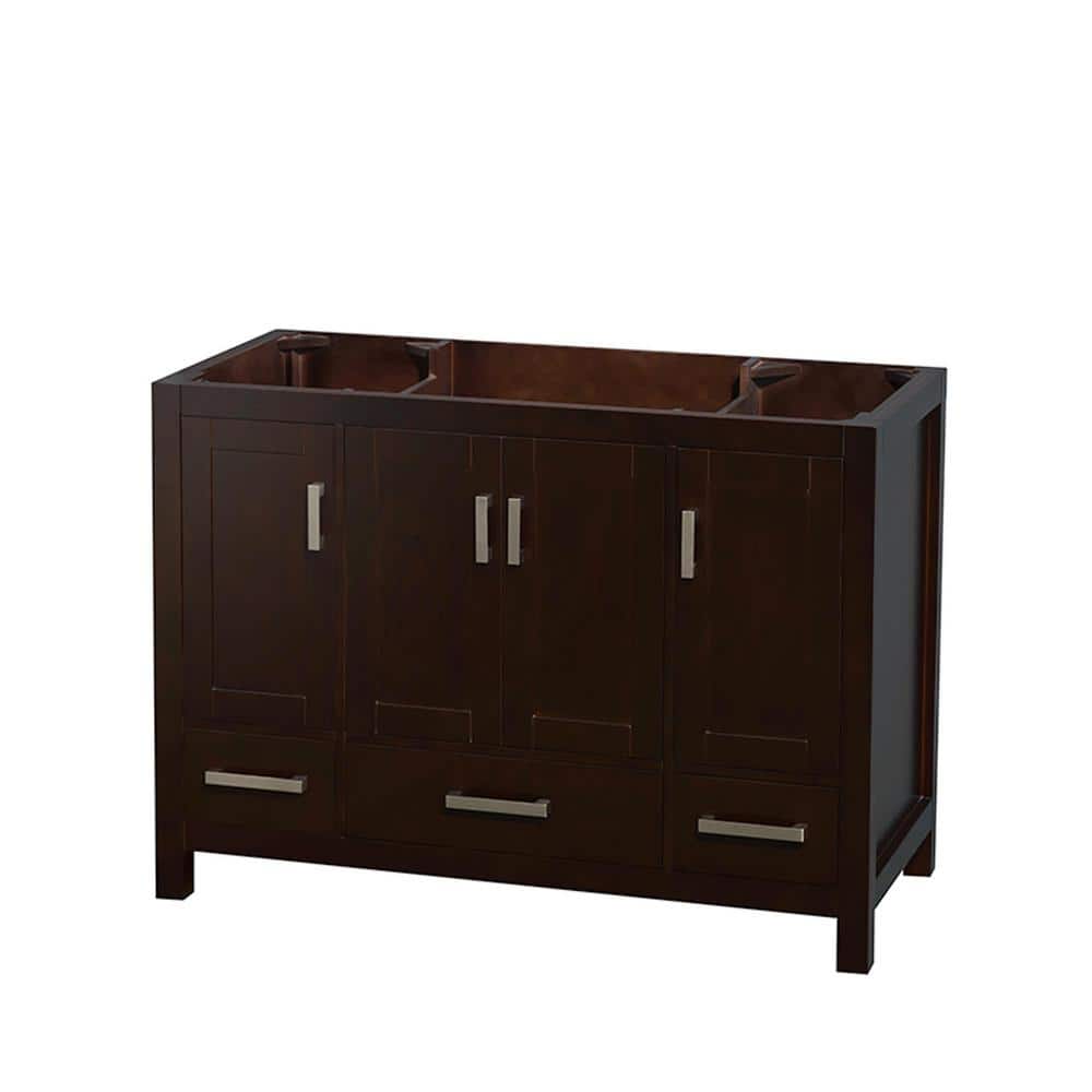 Wyndham Collection Sheffield 47 in. Bathroom Vanity Cabinet, Espresso Finish