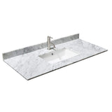 Wyndham Collection 48 in. Marble Vanity Top with White Basin and Backsplash