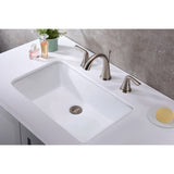 ANZZI Rhodes Series 21 in. Ceramic Undermount Sink Basin in White