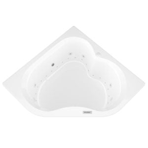 Universal Tubs Beryl 5 ft. Acrylic Corner Drop-in Whirlpool & Air Bathtub in White (60 x 60 in.)