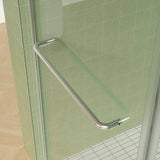 Xspracer Victoria 56-60 in. W x 76 in. H Sliding Frameless Shower Door in Brushed Nickel Finish with Clear SGCC Tempered Glass