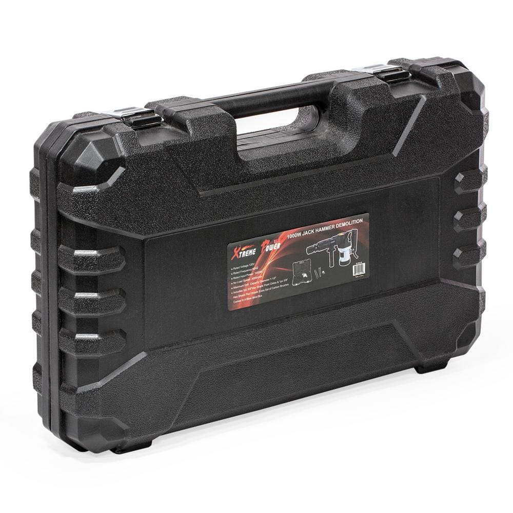 XtremepowerUS 1000-Watt 21 in. Electric Demolition Hammer Jack Hammer Concrete Breaker Chisel Bit with Case