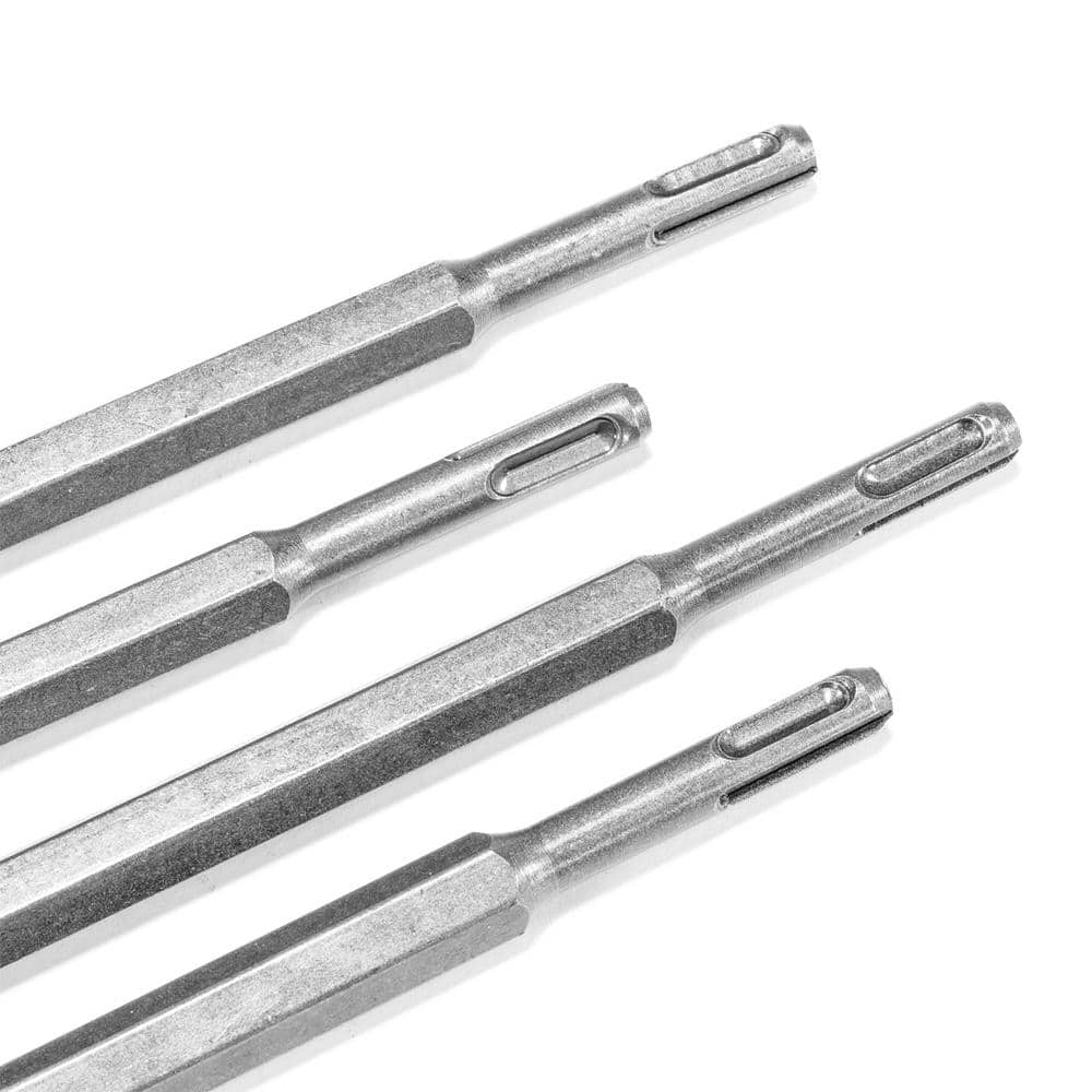 XtremepowerUS SDS-Plus Tungsten Carbide Rotary Hammer Drill and Chisel Metric Bit Set (17-piece)