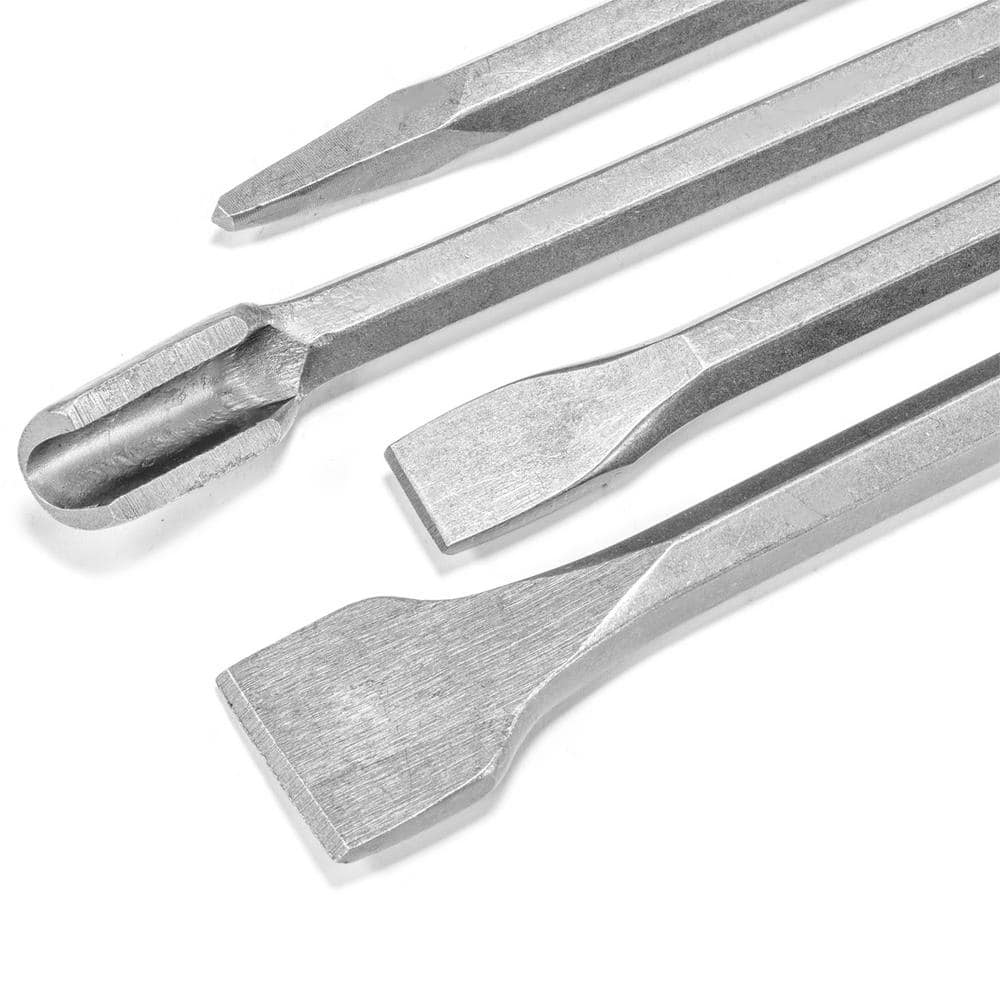 XtremepowerUS SDS-Plus Steel Rotary Hammer Drill and Chisel Metric Bit Set (17-Piece)
