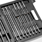 XtremepowerUS SDS-Plus Steel Rotary Hammer Drill and Chisel Metric Bit Set (17-Piece)