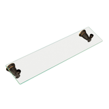 Moen Banbury Wall-Mount Clear Glass Vanity Shelf, Brushed Nickel, 22-3/4 in W x 5-4/25 in L x 3 in H