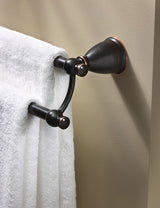 Moen Caldwell 24-in Mediterranean Bronze Wall Mount Double Towel Bar