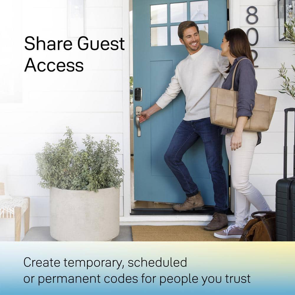 Yale Assure Lock 2; Keyless Smart Door Lock with Bluetooth and Pushbutton Keypad, Satin Nickel