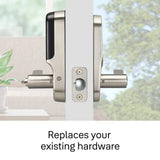Yale Door Lever Lock with Touchscreen Keypad; Satin Nickel