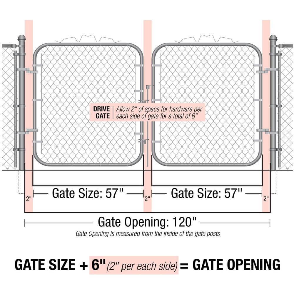 YARDGARD 10 ft. W x 6 ft. H Galvanized Steel Drive-Through Gate 2-panels