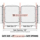 YARDGARD 10 ft. W x 6 ft. H Galvanized Steel Drive-Through Gate 2-panels