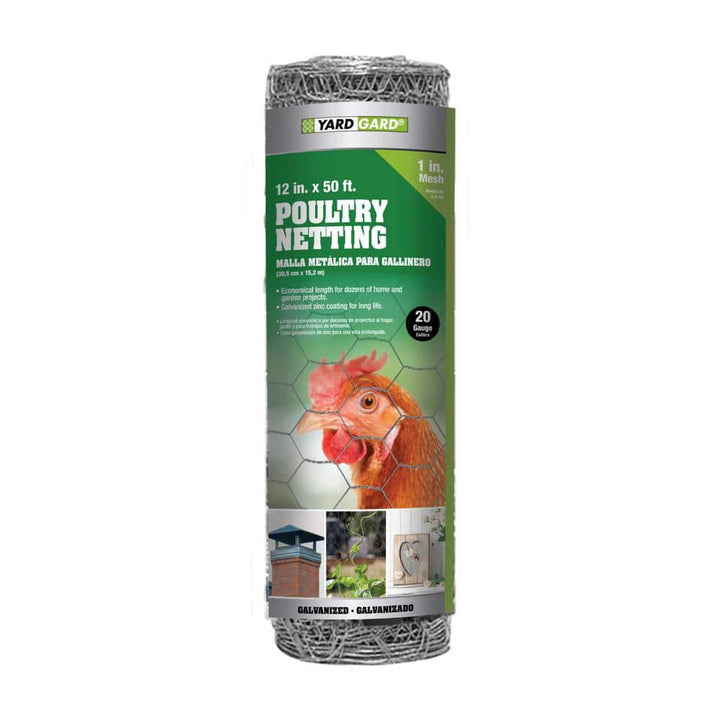 YARDGARD 1 in. x 1 ft. x 50 ft. 20-Gauge Poultry Netting