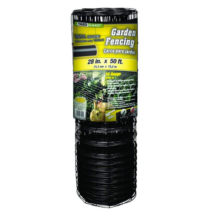 YARDGARD 2.3 ft. x 50 ft. PVC Black Garden Fence