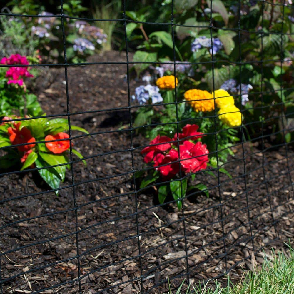YARDGARD 2.3 ft. x 50 ft. PVC Black Garden Fence