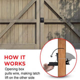 YARDLOCK Keyless Gate Lock Kit, Black
