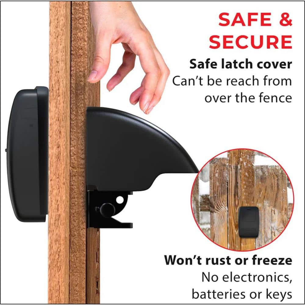 YARDLOCK Keyless Gate Lock XLB Kit, Black
