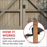 YARDLOCK Keyless Gate Lock XLB Kit, Black