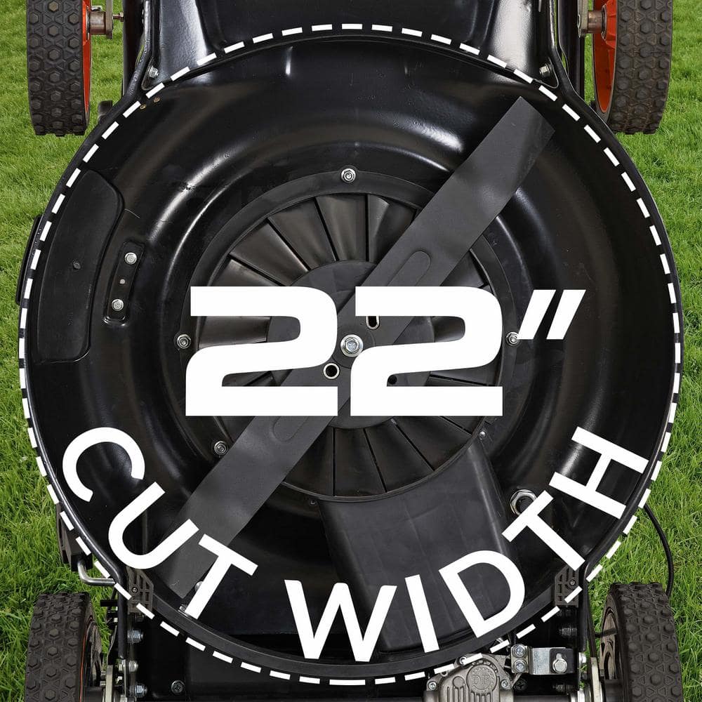 YARDMAX 22 in. 201 cc SELECT PACE 6 Speed CVT High Wheel RWD 3-in-1 Gas Walk Behind Self Propelled Lawn Mower