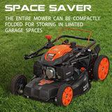 YARDMAX 22 in. 201 cc SELECT PACE 6 Speed CVT High Wheel FWD 3-in-1 Gas Walk Behind Self Propelled Lawn Mower