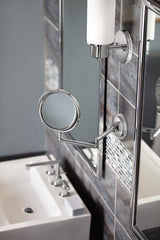 Moen Arris 13.85-in x 8.9-in Chrome Double-Sided Magnifying Wall-Mounted Vanity Mirror