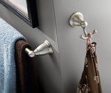 Moen Brantford Double Robe Hook, Brushed Nickel