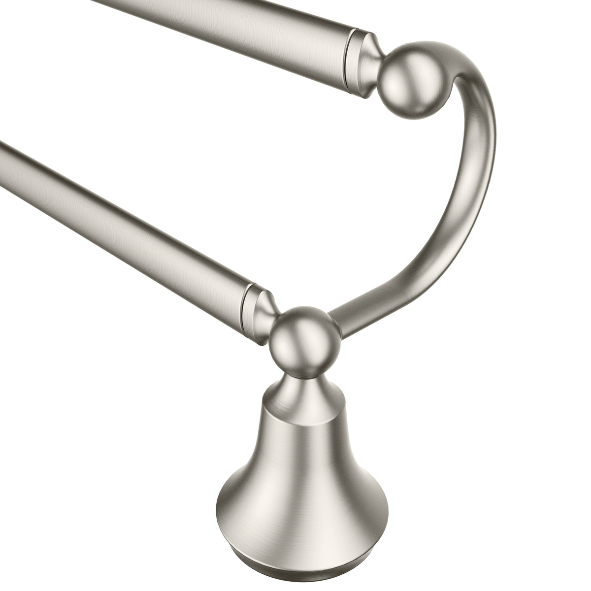 Moen Wynford 24-in Brushed Nickel Wall-Mount Double Towel Bar