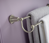 Moen Wynford 24-in Brushed Nickel Wall-Mount Double Towel Bar