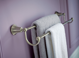 Moen Wynford 24-in Brushed Nickel Wall-Mount Double Towel Bar