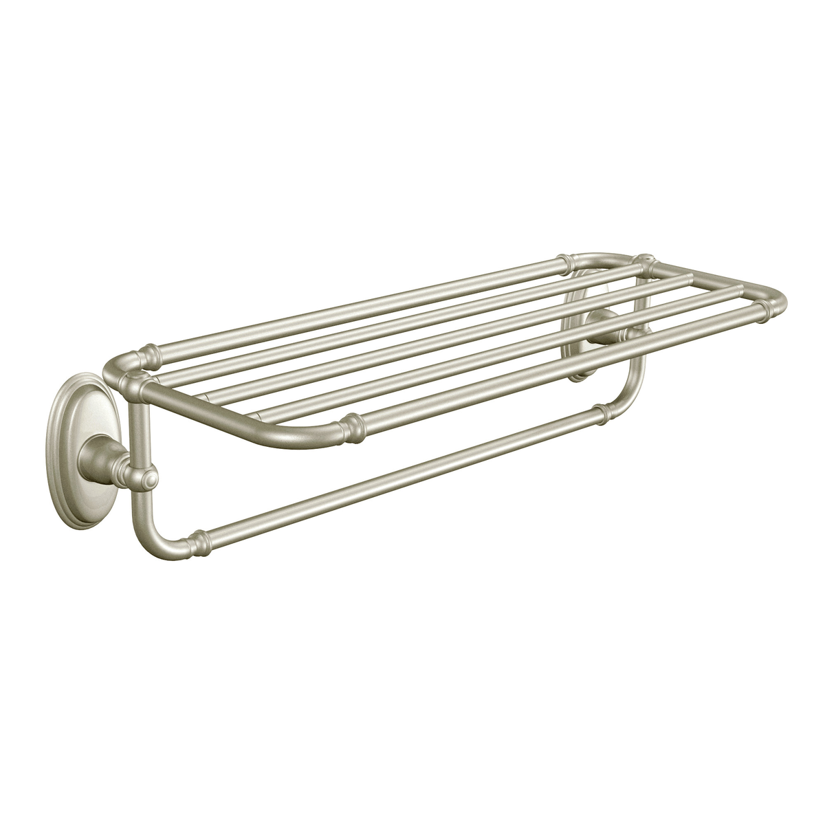 Moen Kingsley Brushed Nickel Wall-Mount Towel Shelf Rack (YB5494BN)