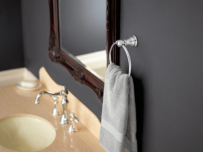 Moen Weymouth Nickel Wall Mount Towel Ring