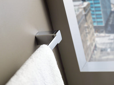 Moen 90 Degree 24-in Brushed Nickel Wall Mount Single Towel Bar