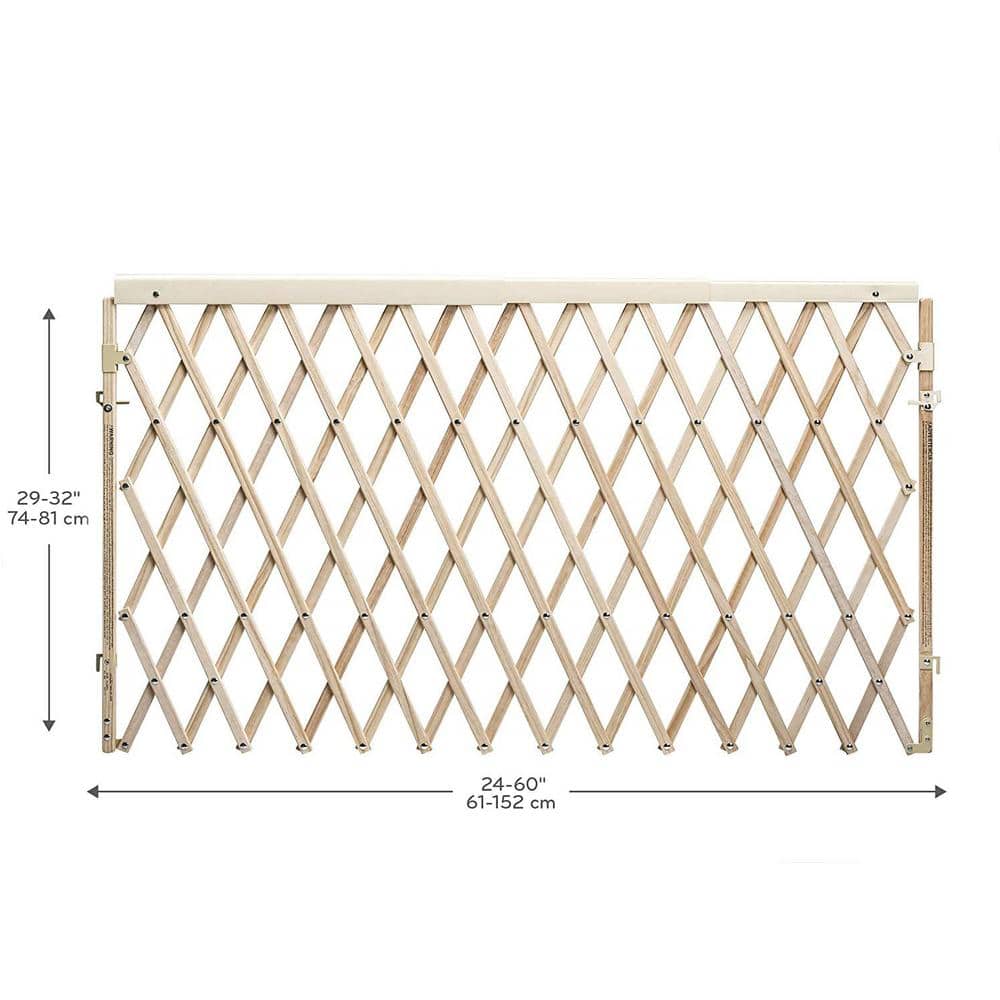Angel Sar 24-36 in. x 29-32 in. Wood Room Divider Gate, Deck Gates for Pet Doorways