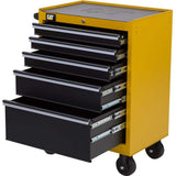 CAT Heavy-Duty 26 in. 5-Drawer Yellow 16-Gauge Steel Rolling Tool Cabinet with Keyed Locking System