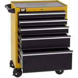 CAT Heavy-Duty 26 in. 5-Drawer Yellow 16-Gauge Steel Rolling Tool Cabinet with Keyed Locking System