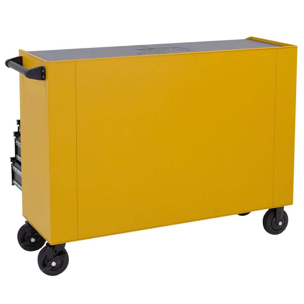 CAT Heavy Duty 52 in. W x 18 in. D 11-Drawer Yellow 16-Gauge Steel Rolling Tool Cabinet with Keyed Locking System