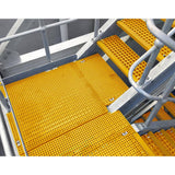 Wellco 1.5 in. x 1.5 in. x 1 in., 2 ft. x 2 ft., Fiberglass Molded Grating Composite for Floors Outdoor Drain Cover in Yellow