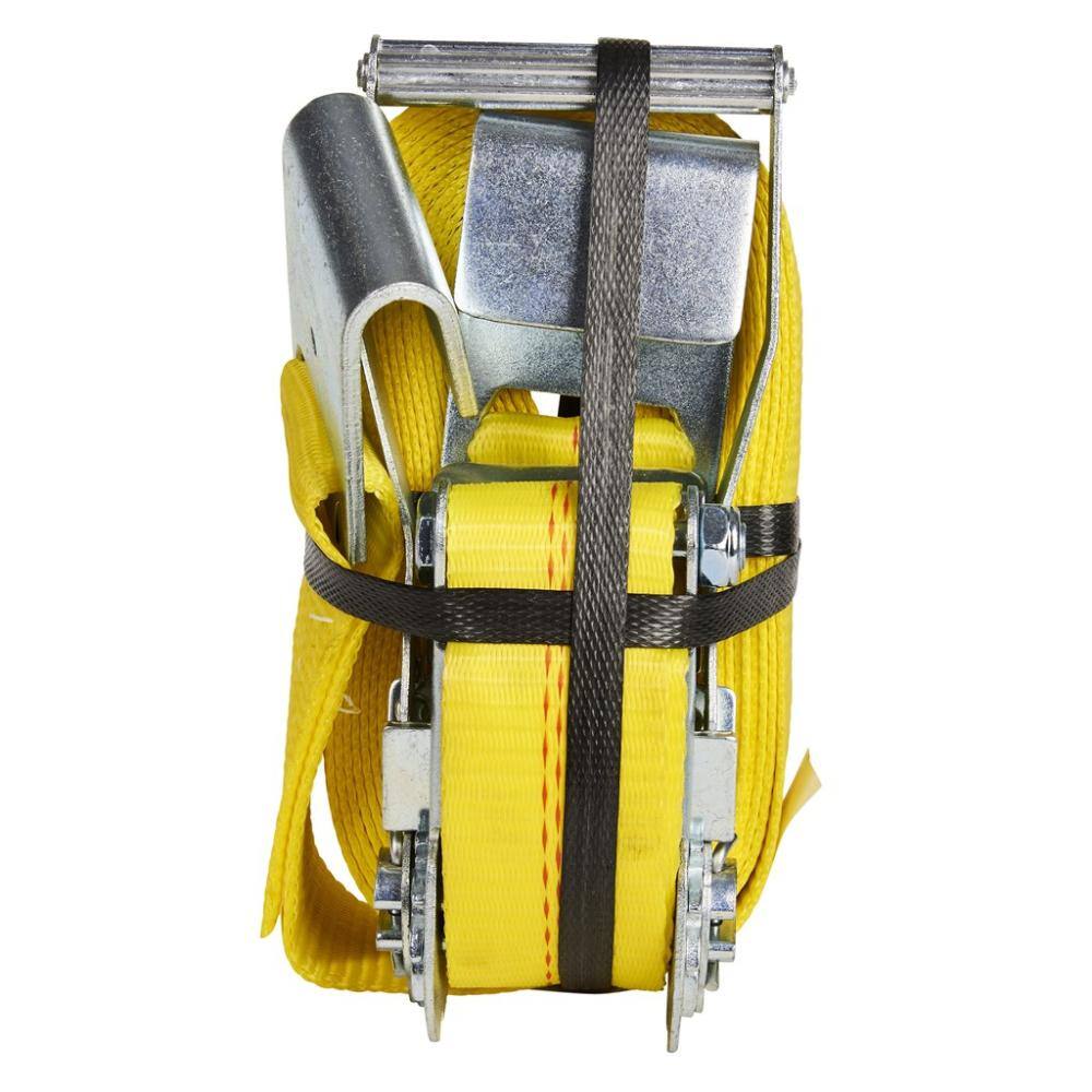 Keeper 30 ft. x 2 in. Ratchet Tie-Down with Flat Hooks, 10,000 lb Break Strength