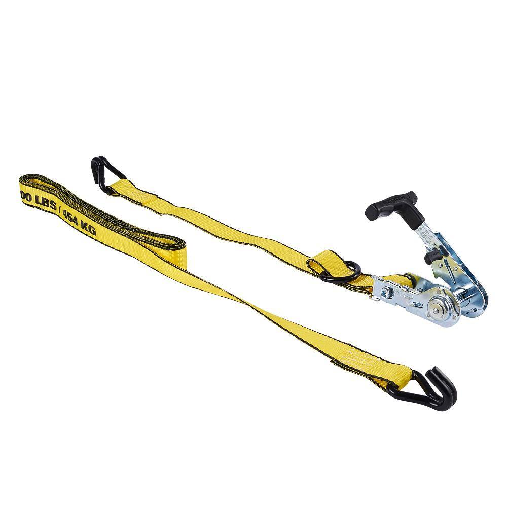 Keeper 1.25 in. x 14 ft. Side-Loading Ratchet Tie-Down Straps (2-Pack)