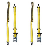 Keeper 1.25 in. x 14 ft. Side-Loading Ratchet Tie-Down Straps (2-Pack)