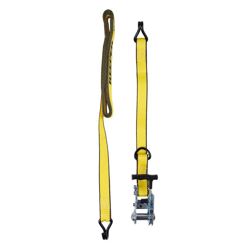 Keeper 1.25 in. x 14 ft. Side-Loading Ratchet Tie-Down Straps (2-Pack)