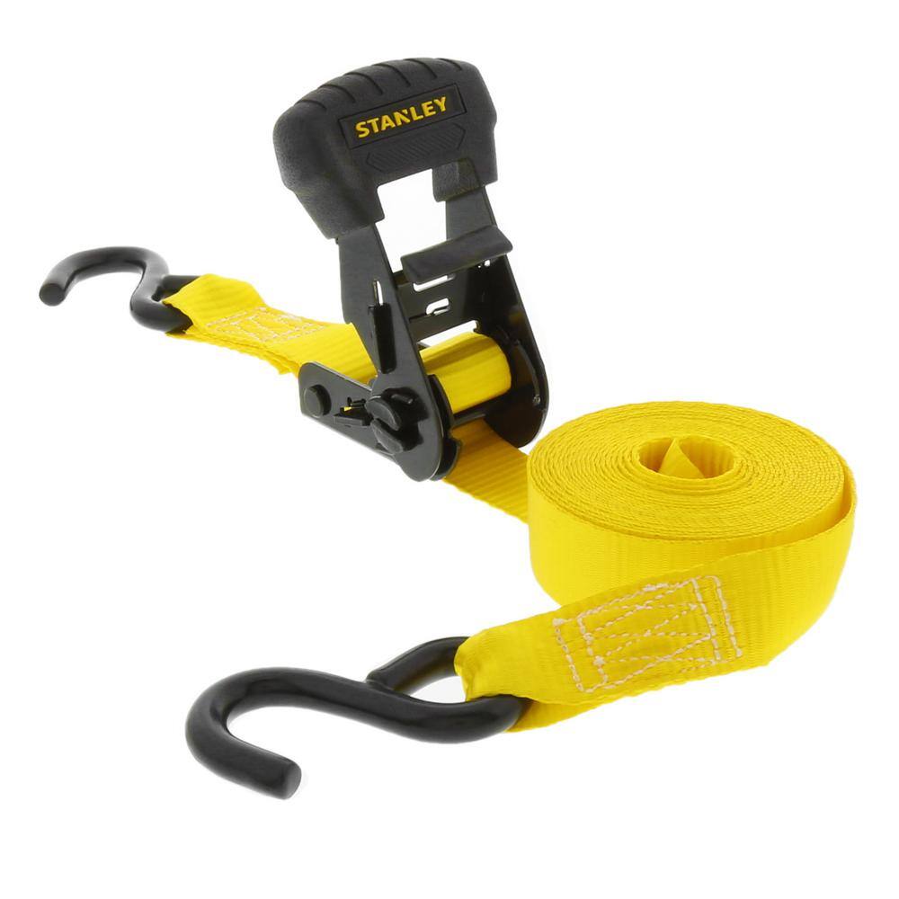 STANLEY 1.25 in. x 16 ft., 3000 lb Break Strength Ratchet Straps, 4-Pack